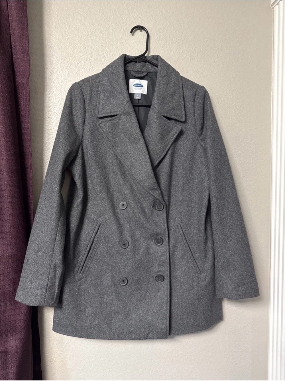 RB11 Old Navy Gray Pea Coat Size Medium